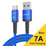 Uslion 7A 100W USB Type C Fast Charger Data Cable 1M (BLUE)