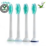 Philips Sonicare ProResults, Easy Clean, Diamond Clean, FlexCare+ x 8 Replacement Toothbrush Heads for  HX6100 HX6150 HX6411 HX6511 HX6982 HX9332 HX6431 HX6500