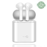 Wireless i7 i7s TWS Mini Bluetooth Earphone In-Ear Stereo Earbud Headset with Charging Box Mic For All Smart Phones(WHITE)