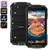 Geotel A1 Rugged Smartphone - Android 7.0, Dual-IMEI, IP67, Quad-Core CPU, 4.5 Inch Display, 3400mAh, 8MP Camera (Green)
