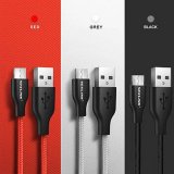 VOXLINK Micro USB Cable 2.1A Phone Fast USB Data Charge Cable for Xiaomi Redmi Note5 Samsung BLACK 2M