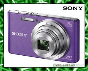 Sony DSCW830V 20.1MP 8x Zoom Digital Camera Violet 