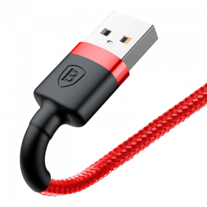Baseus Cafule Cable Durable Nylon Braided Wire USB / Type-C USB-C 2M black-red