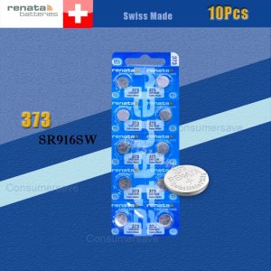 10PCS Renata 373 SR916SW 916 LR916 SR68 1.55V Silver Oxide Watch Battery Remote Control Swiss Made Button Coin Cell