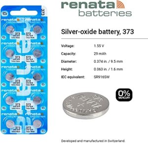 2PCS Renata 373 SR916SW 916 LR916 SR68 1.55V Silver Oxide Watch Battery Remote Control Swiss Made Button Coin Cell