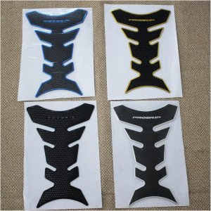 3D Motorcycle Sticker Decal Gas Tank Pad Protector Case for any Motorbike BLACK/BLUE