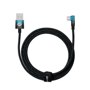 Baseus MVP Series 2 100W USB to USB-C / Type-C Mobile Game Elbow Fast Charge Data Cable, Length:1m(Black Blue)