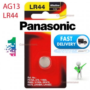 PANASONIC 1 Pcs AG13 LR44 A76 L1154 RW82 303 357 SR44 1.5V Alkaline Battery
