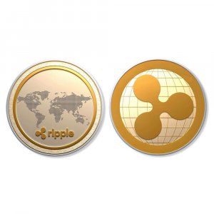 1 oz Ripple Coin Gold Plated + Capsule
