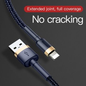 Baseus USB Cable For iPhone 14 13 12 11 X 8 7 6 6s Plus 5 5S SE iPad Pro Charger 1M(BLUE)