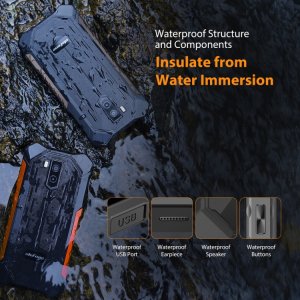 Ulefone Armor X5 Rugged Phone, 3GB+32GB IP68/IP69K Waterproof Dustproof Shockproof, Dual Back Cameras, Face Identification, 5000mAh Battery, 5.5 inch Android 11 MTK6763 Octa Core 64-bit up to 2.0GHz, OTG, NFC, Network: 4G(Black)