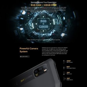 Ulefone Armor 12 5G Rugged Phone, 8GB+128GB Quad Back Cameras, IP68/IP69K Waterproof Dustproof Shockproof, Face ID & Side Fingerprint Identification, 5180mAh Battery, 6.52 inch Android 11 5G, OTG, NFC, Support Wireless Charging(Grey)