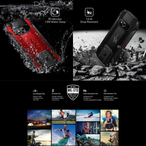 Ulefone Armor 15 Rugged Phone, 6GB+128GB uBuds Inside, Dual Back Cameras, IP68/IP69K Waterproof Dustproof Shockproof, Side Fingerprint Identification, 6600mAh Battery, 5.45 inch Android 12 MediaTek Helio G35 Octa Core up to 2.3GHz, Network: 4G, OTG, NFC