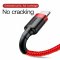 Baseus USB Cable For iPhone 13 12 11 X 8 7 6 6s Plus 5 5S SE iPad Pro Charger 1M(BLACK & RED)