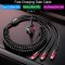 5A 66W 3 in 1 Fast Charging USB Type C Cable 3A Micro USB 2.4A iPhone Spring Cable