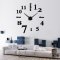 3D Quartz Wall clock DIY Black 47"